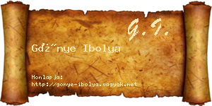 Gönye Ibolya névjegykártya