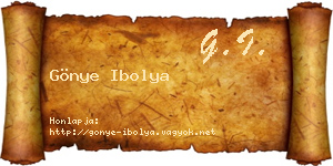 Gönye Ibolya névjegykártya